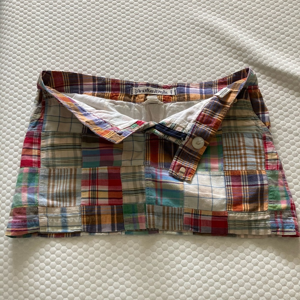 American Eagle Patchwork Mini Skirt